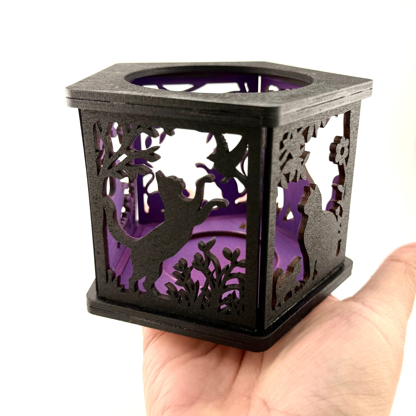 Cat Tealight Lantern Night Light