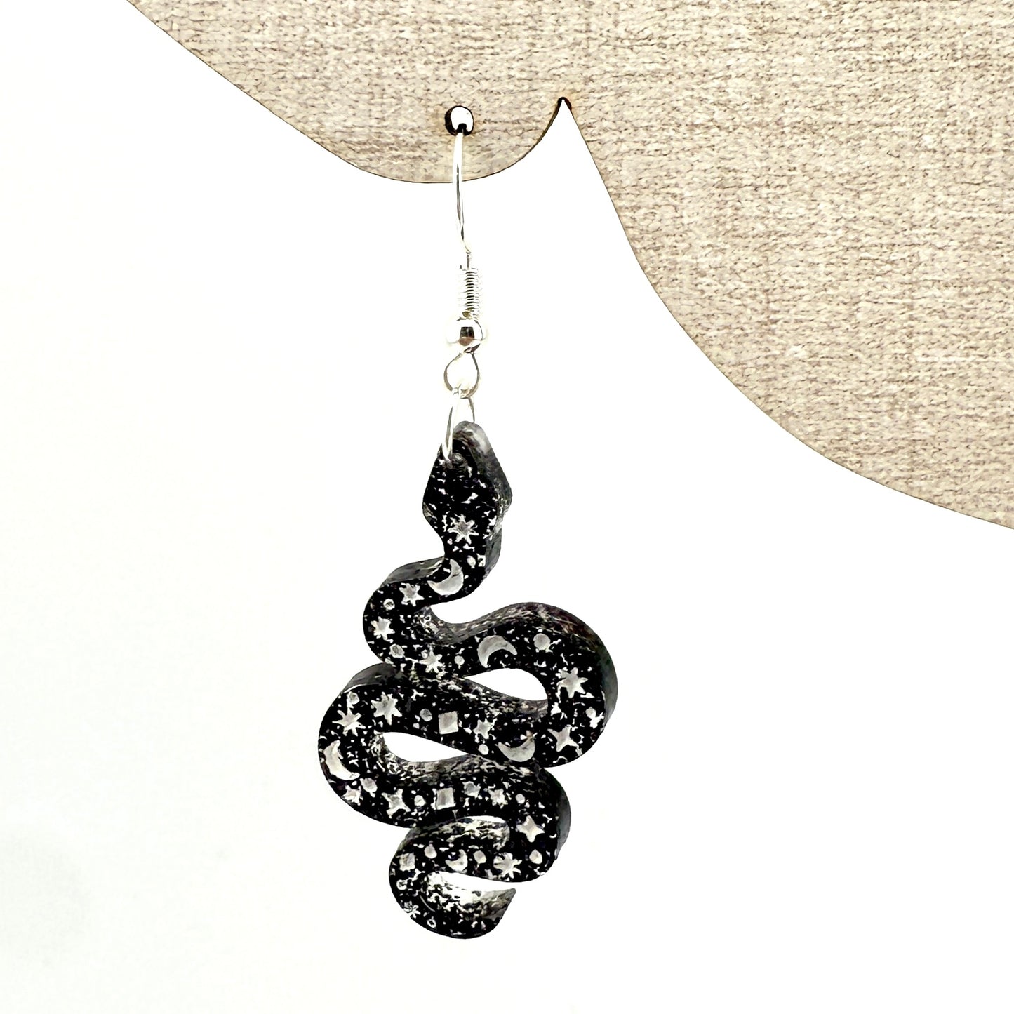 Engraved Snake Earrings