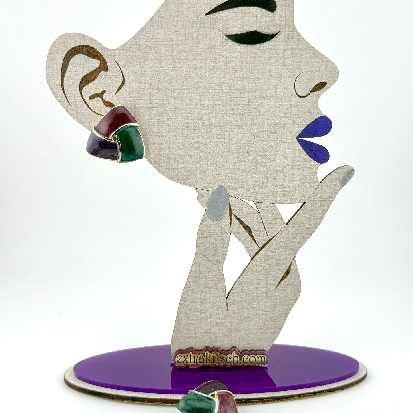 Kerissa Vintage Enamel Clip On Earrings