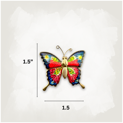 Vintage Glitter Butterfly Pin