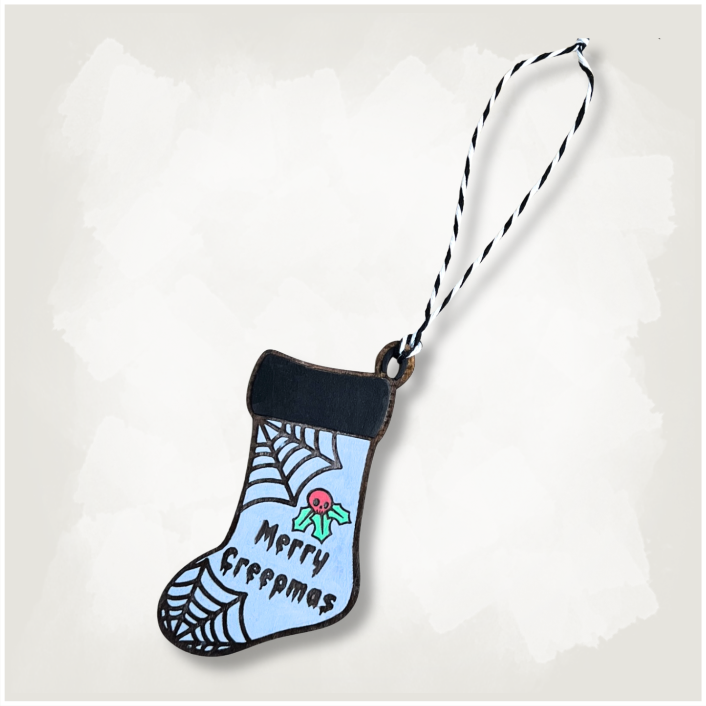 Horror Merry Creepmas Stocking Spooky Ornament
