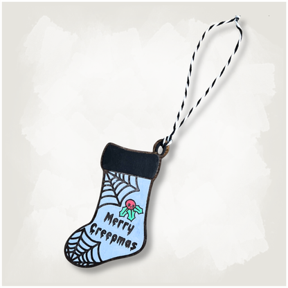 Horror Merry Creepmas Stocking Spooky Ornament
