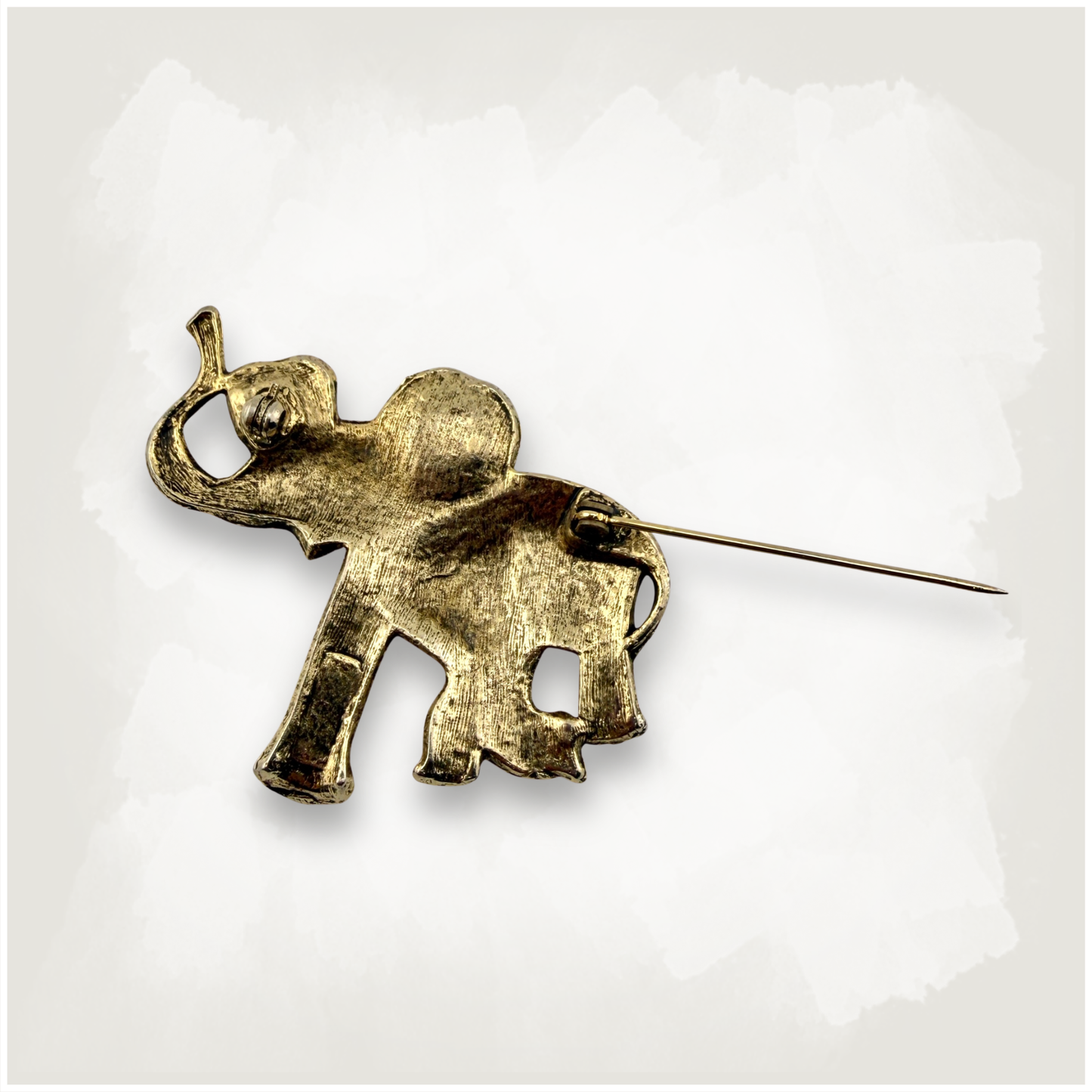 Vintage Lucky Elephant Brooch