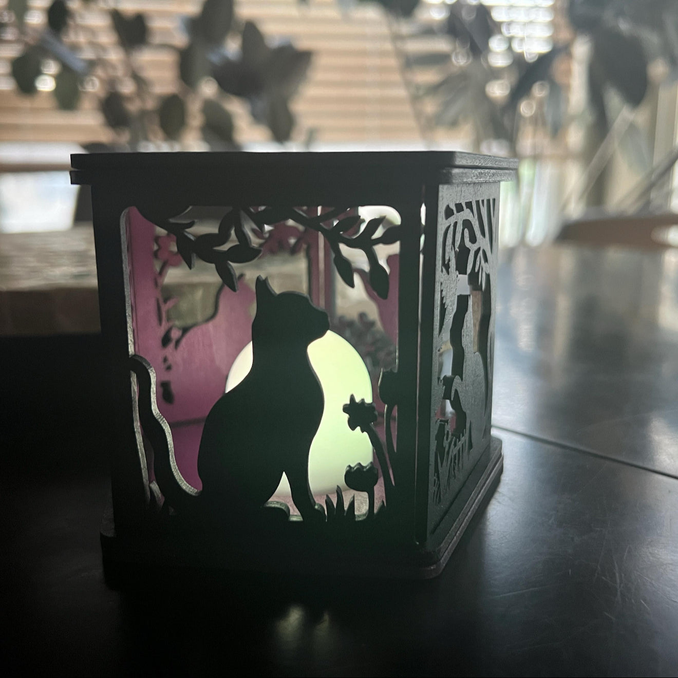 Cat Tealight Lantern – Flameless Light