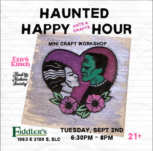 Haunted Happy - arts & crafts - Hour: Horror Coaster Craft Night