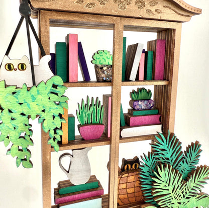 Cozy Kitty Cat 3D Mini Bookshelf