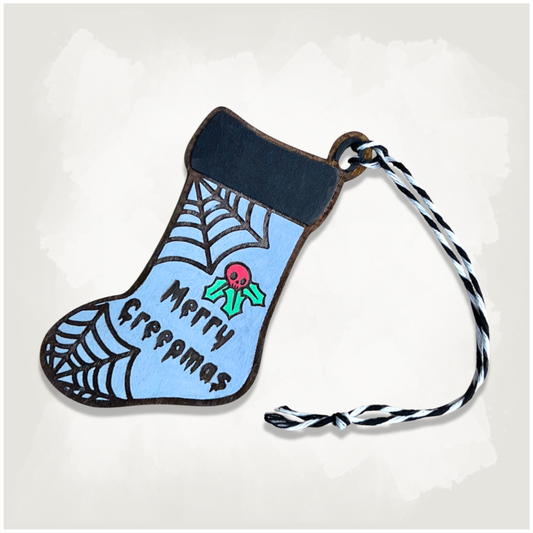 Horror Merry Creepmas Stocking Spooky Ornament