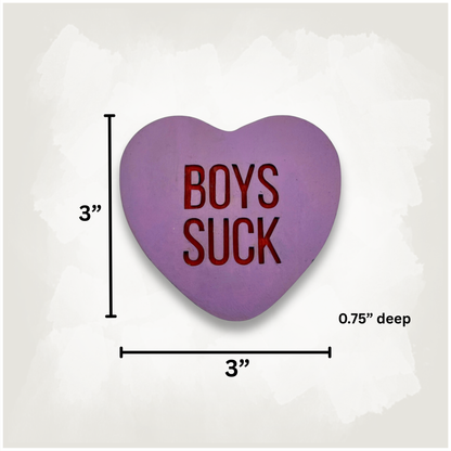 Boys Suck Conversation Heart Trinket and Jewelry Box