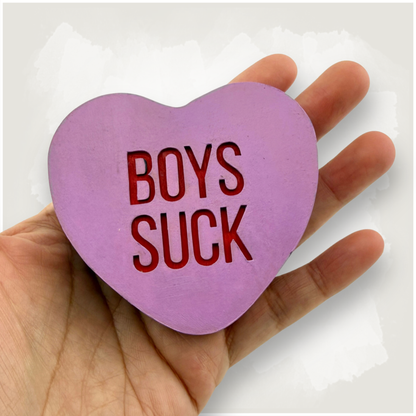 Boys Suck Conversation Heart Trinket and Jewelry Box
