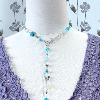 Blue Butterfly Beaded Body Chain