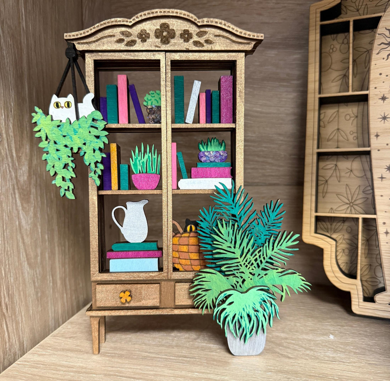 Cozy Kitty Cat 3D Mini Bookshelf
