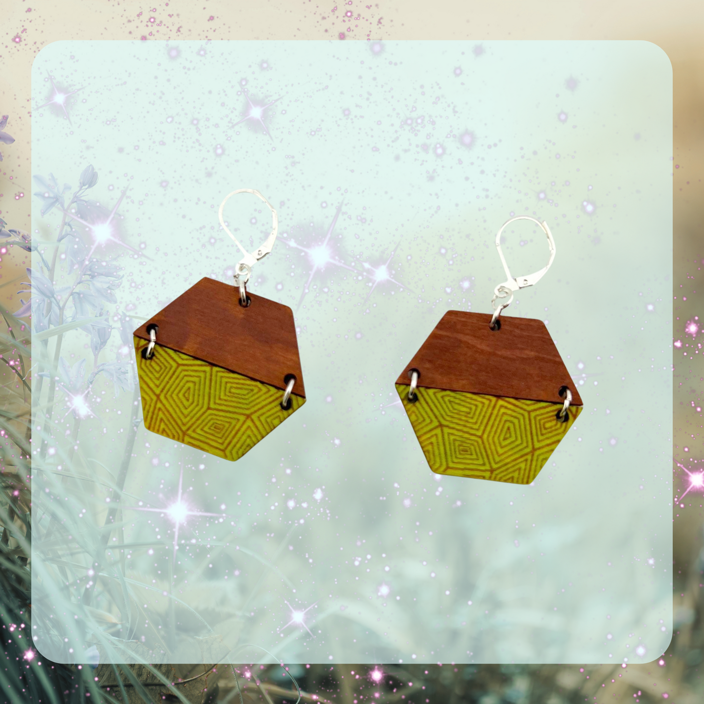 Geometric Wood Earrings