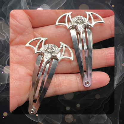 Gothic Bat Hair Clips