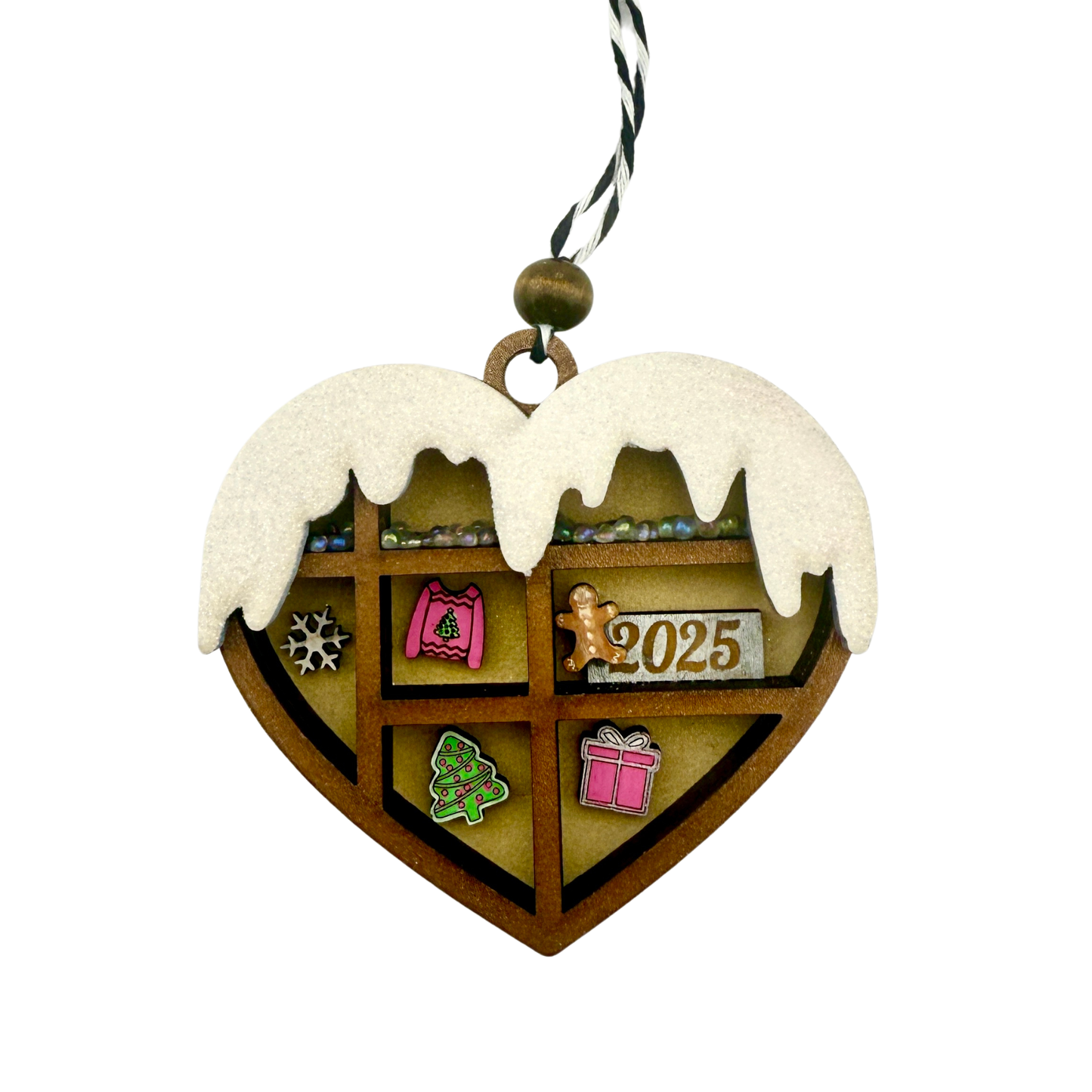 2025 Christmas Heart Shadowbox Ornament