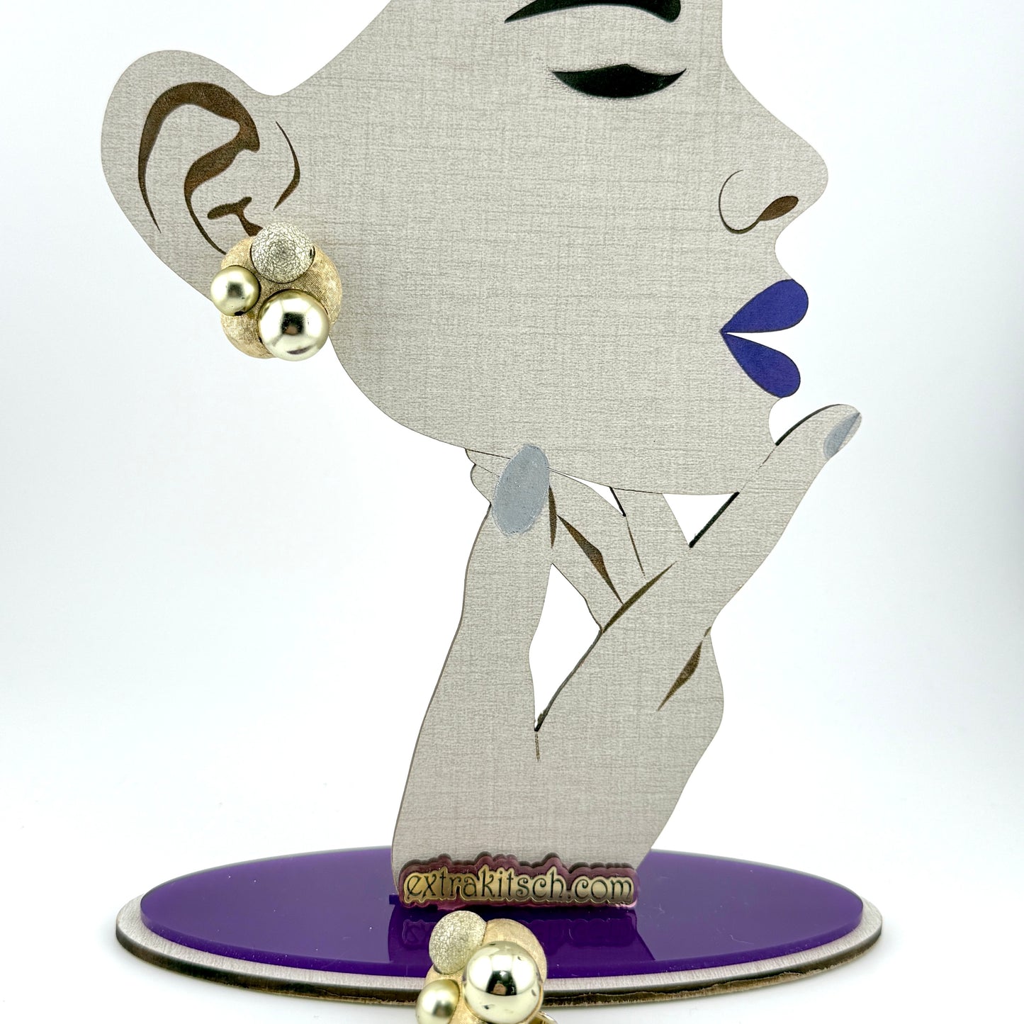 Vintage Gold Tone Cluster Clip Earrings