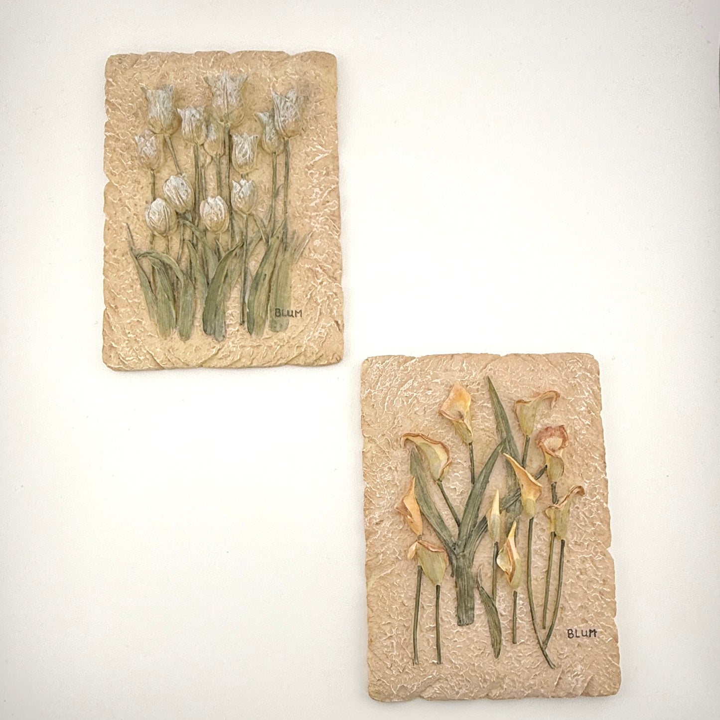 Vintage Cheri Blum 3D Floral Wall Art Set