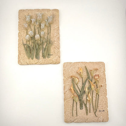 Vintage Cheri Blum 3D Floral Wall Art Set