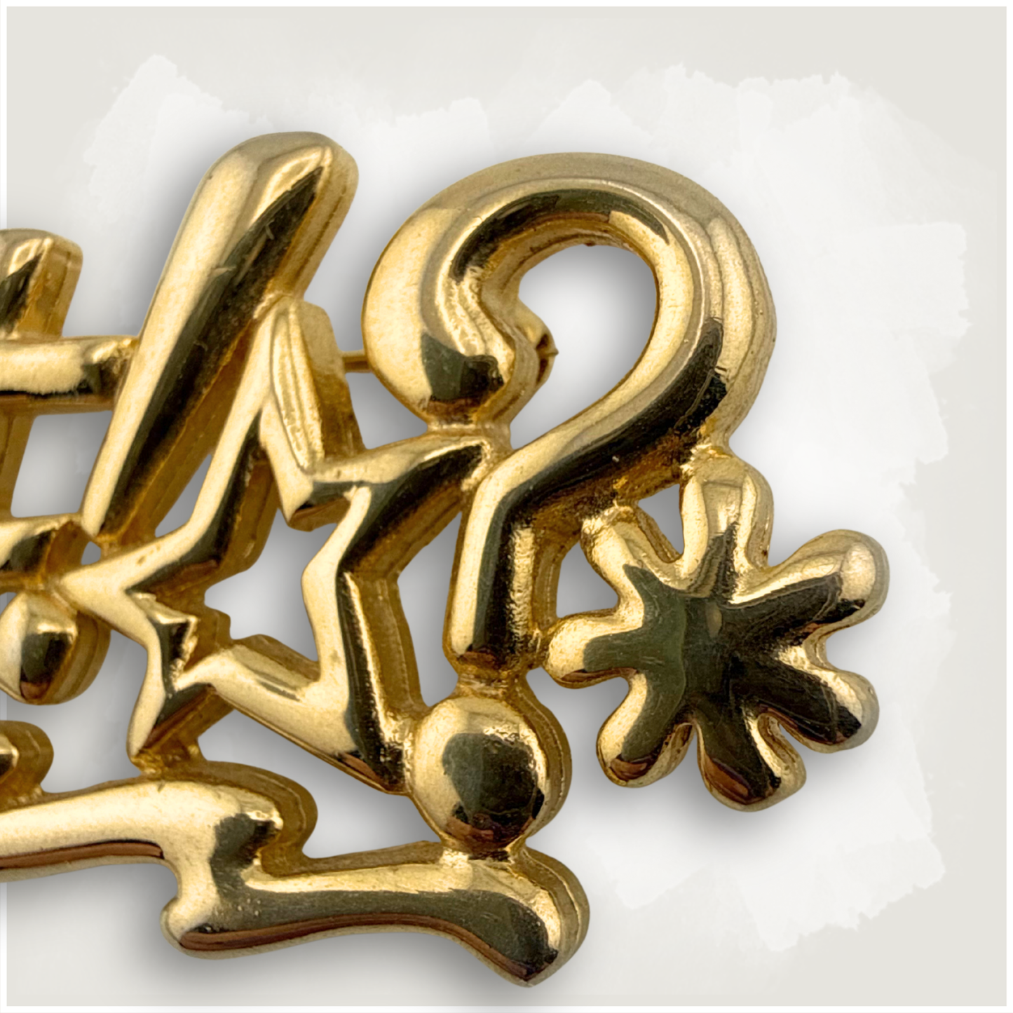Y2K Vintage JJ Jonette Symbols & Swear Words Brooch