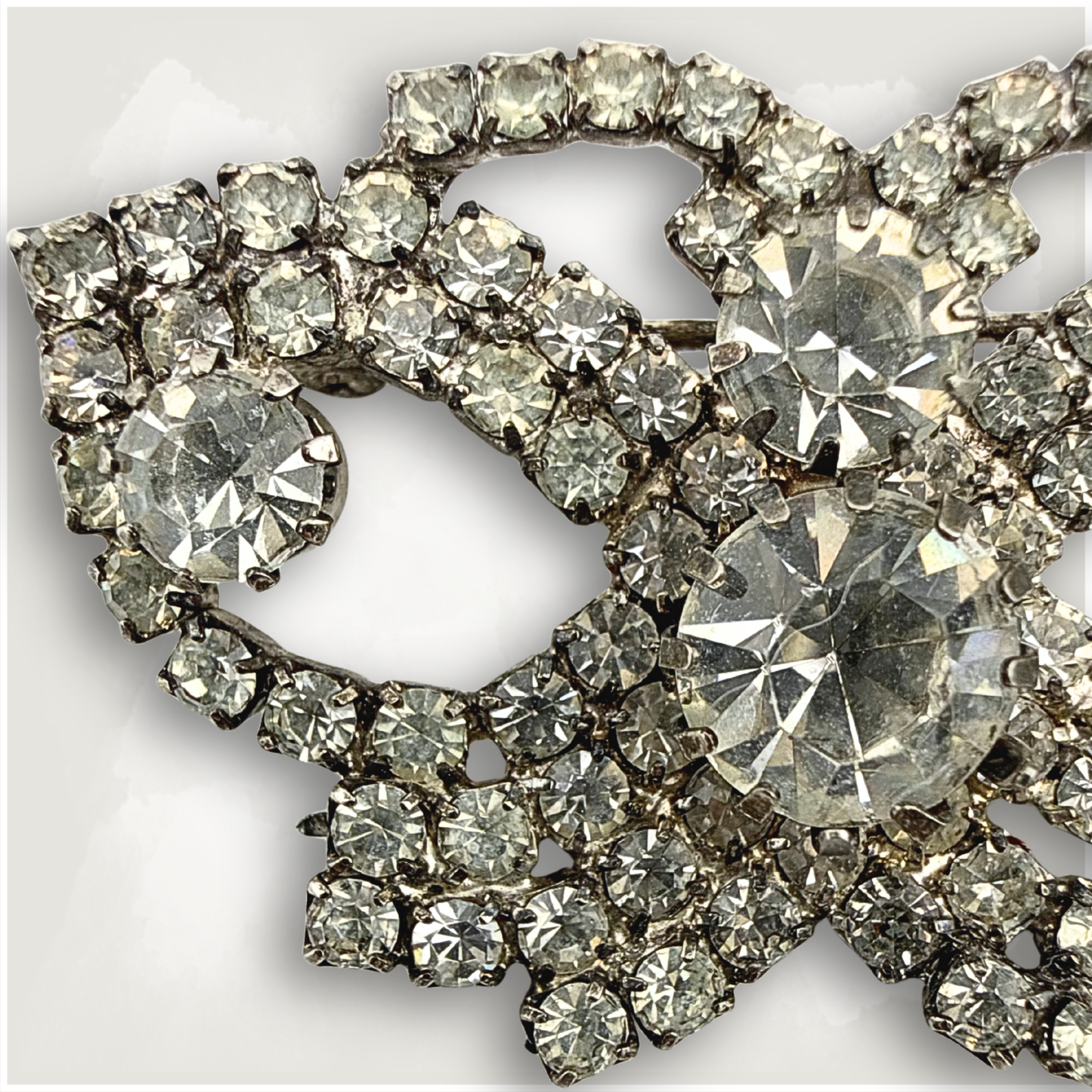 Mid-Century Sparkle Butterfly Brooch