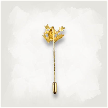 Vintage Gold Frog Stick Pin