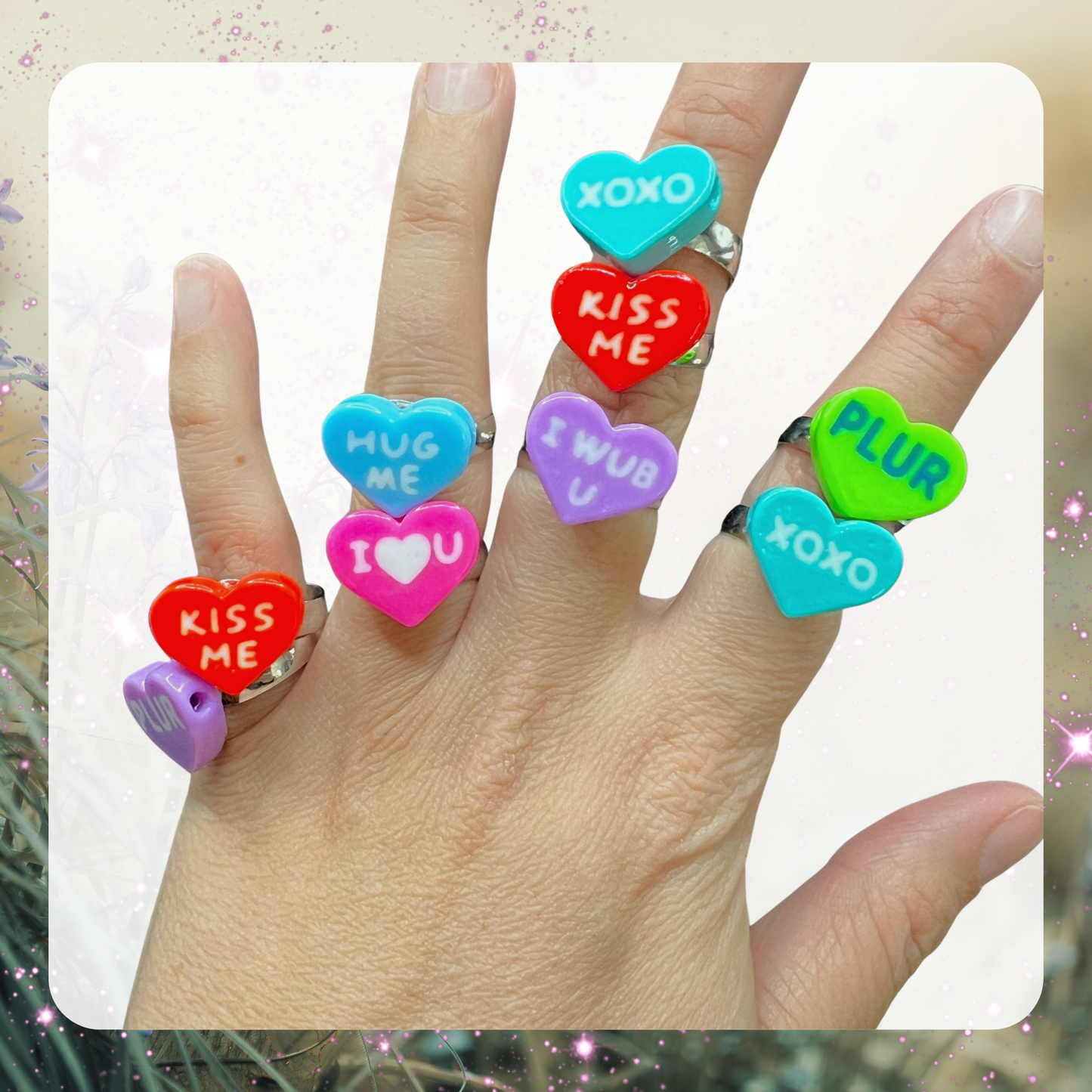 Kandi Conversation Rings