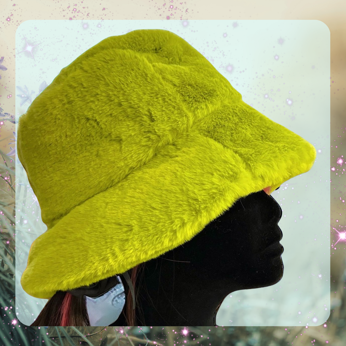 Green Fur Bucket Hat