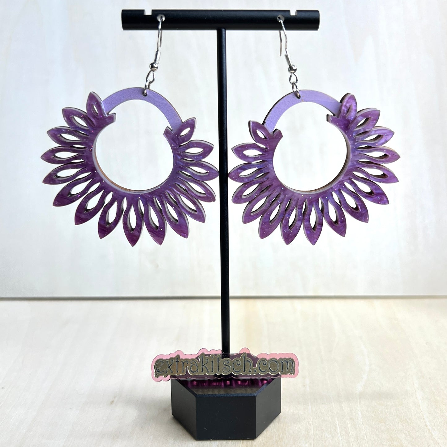 Flower Petal Hoop Earrings