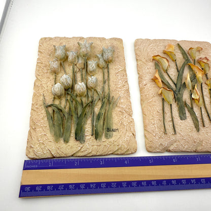 Vintage Cheri Blum 3D Floral Wall Art Set