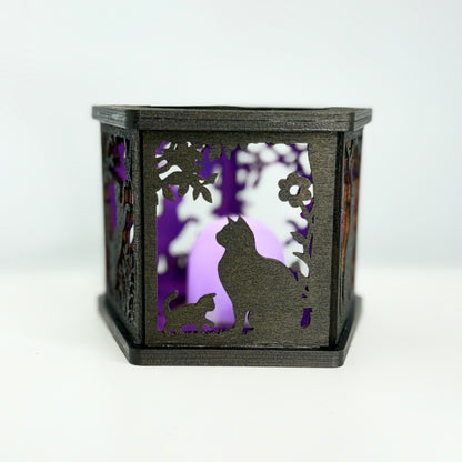 Cat Tealight Lantern Night Light