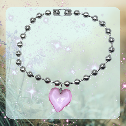 Y2K Heart Choker Necklace