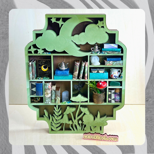 Green Mushroom Mini Bookshelf