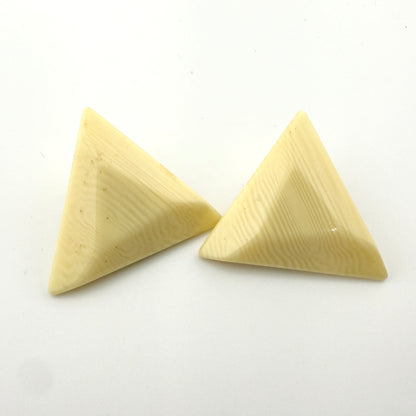 Vintage Geometric Lucite Clip On Earrings