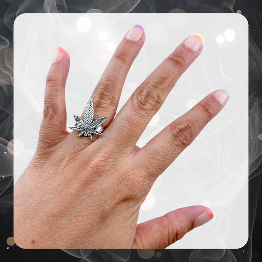 420 Pot Leaf Ring