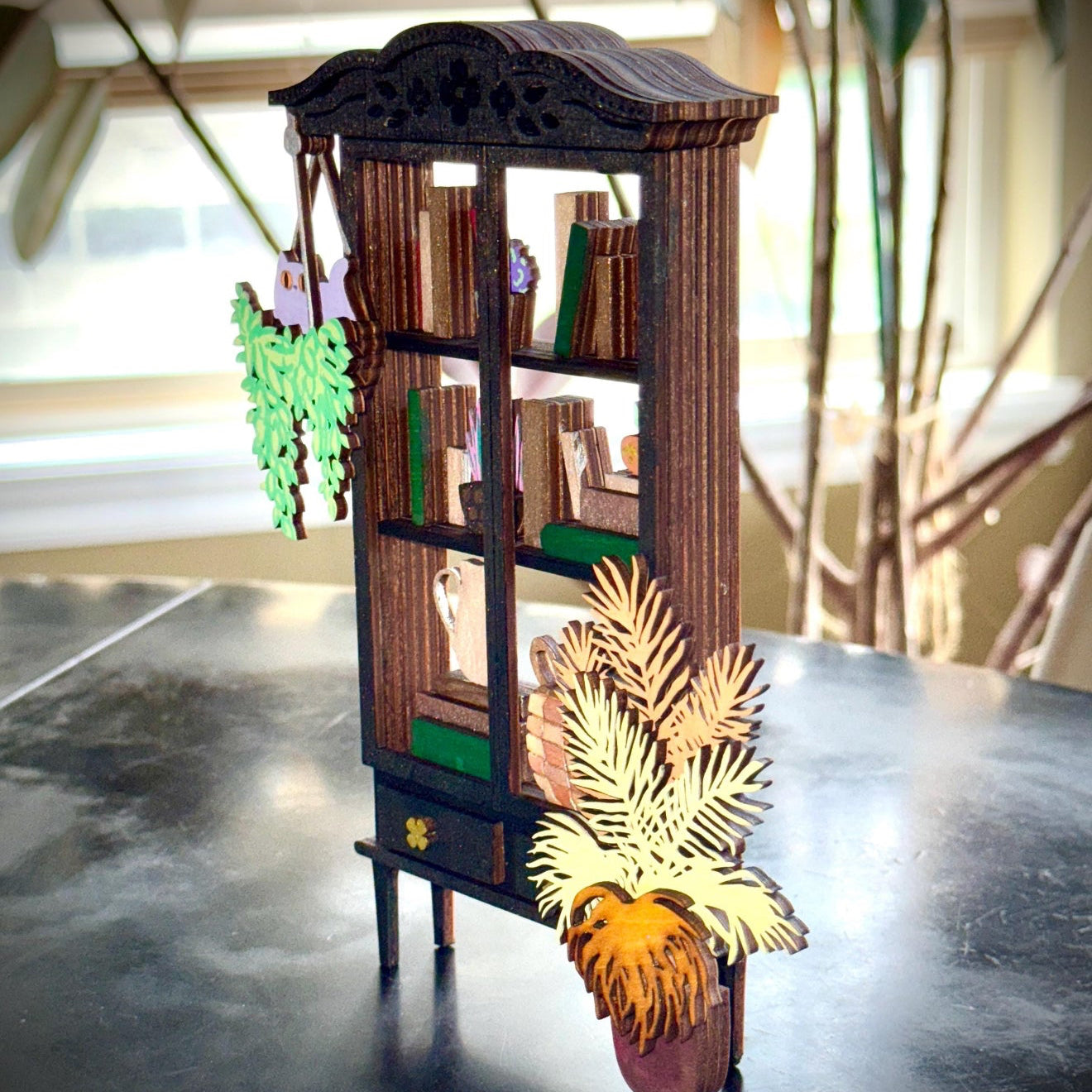 Cozy Kitty Cat 3D Mini Bookshelf