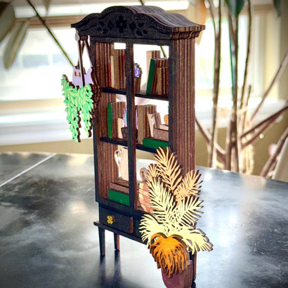 Cozy Kitty Cat 3D Mini Bookshelf