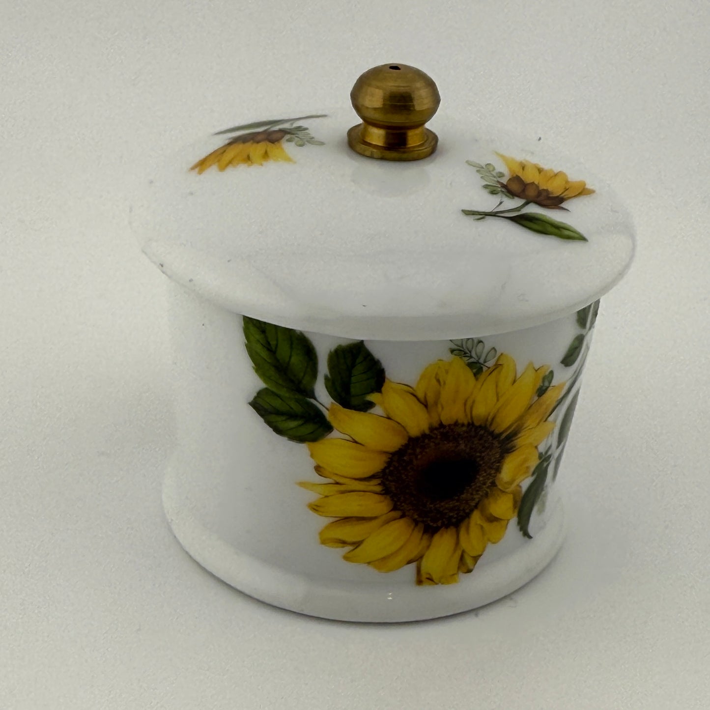 Vintage House of Prill Sunflower Porcelain Stamp Holder