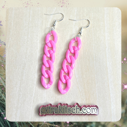 Colorful Chain Link Earrings