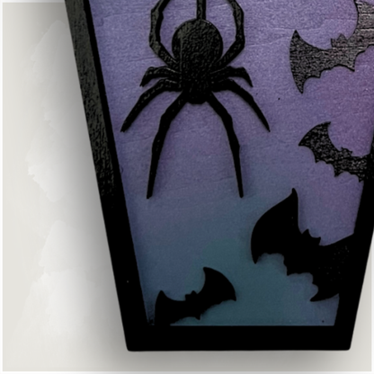 Spider Web Coffin Wall Art