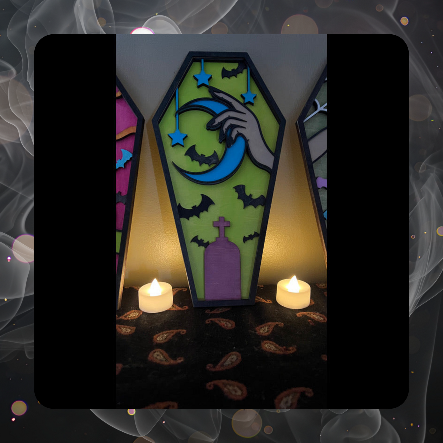 Witchy Coffin Art - Moon