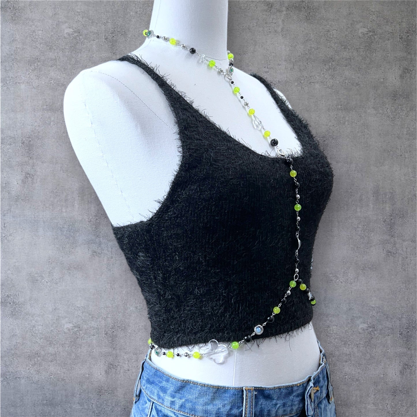 Glow In The Dark Evil Eye Beaded Body Chain