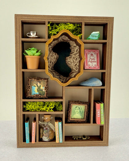 Miniature Jane Austen Curio Library Bookshelf
