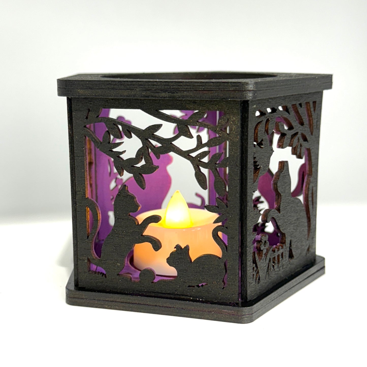 Cat Tealight Lantern Night Light