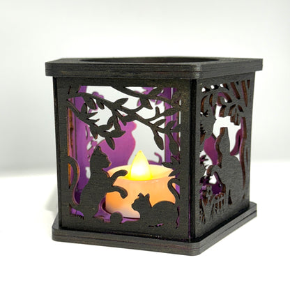 Cat Tealight Lantern Night Light