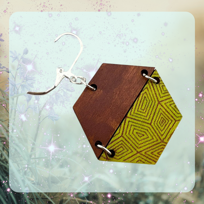 Geometric Wood Earrings