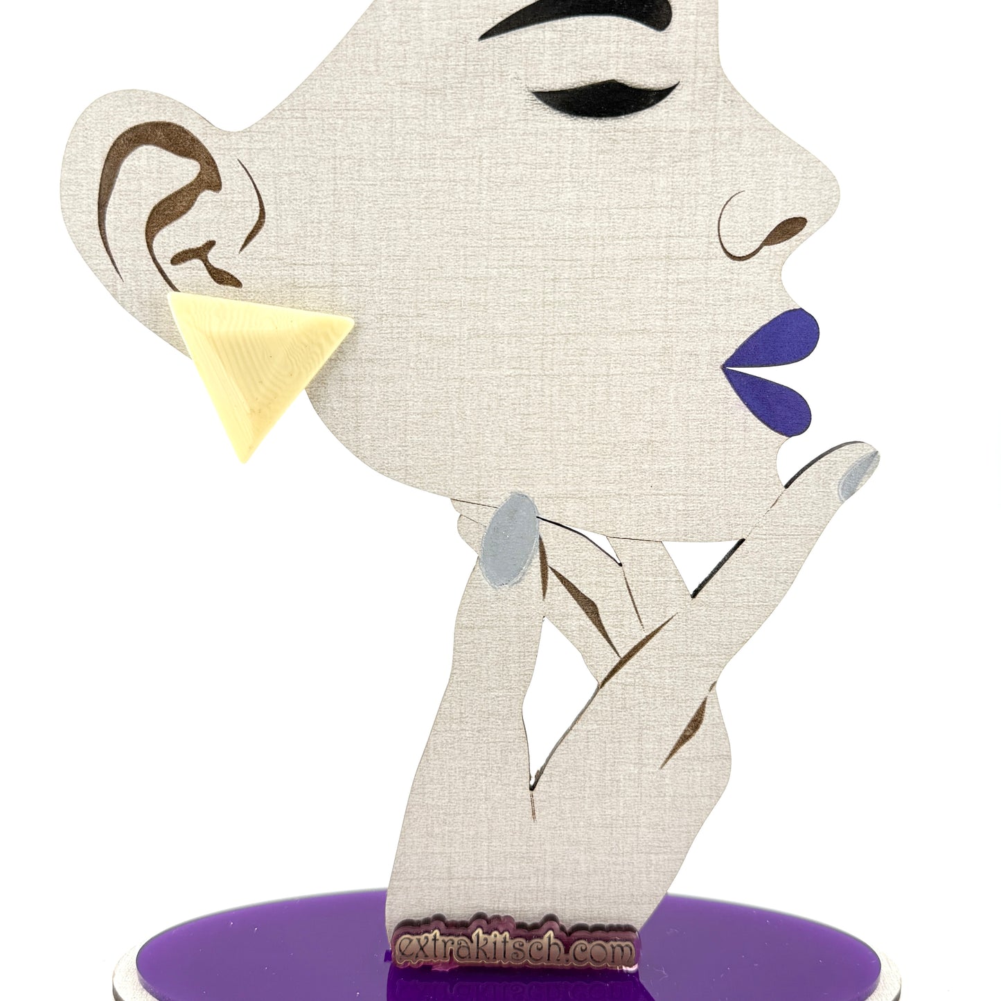 Vintage Geometric Lucite Clip On Earrings