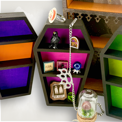 Small Coffin Shaped Trinket Shelf