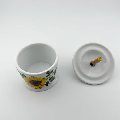 Vintage House of Prill Sunflower Porcelain Stamp Holder