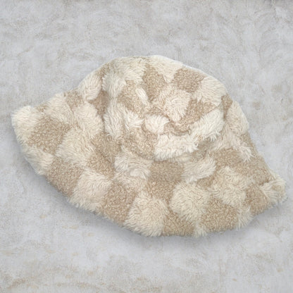 Fur Checkerboard Festival Bucket Hat