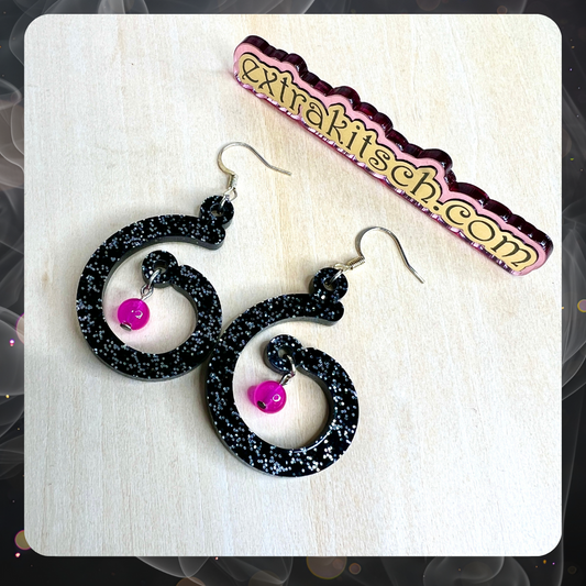 Hot Pink Swirl Earrings