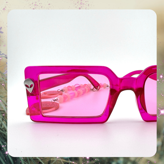 Pink Alien Festival Sunglasses